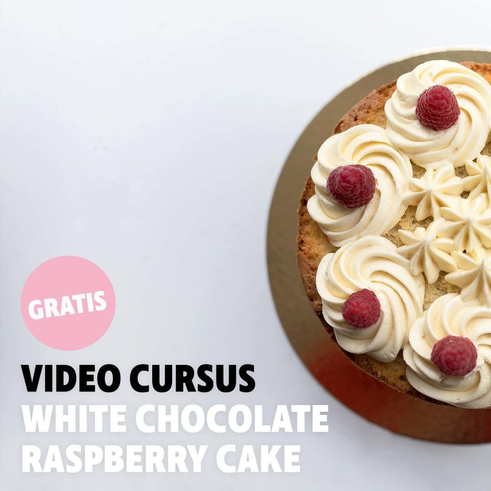 VIDEO CURSUS: WHITE CHOCOLATE RASPBERRY CAKE - Coffeelicious Bakery